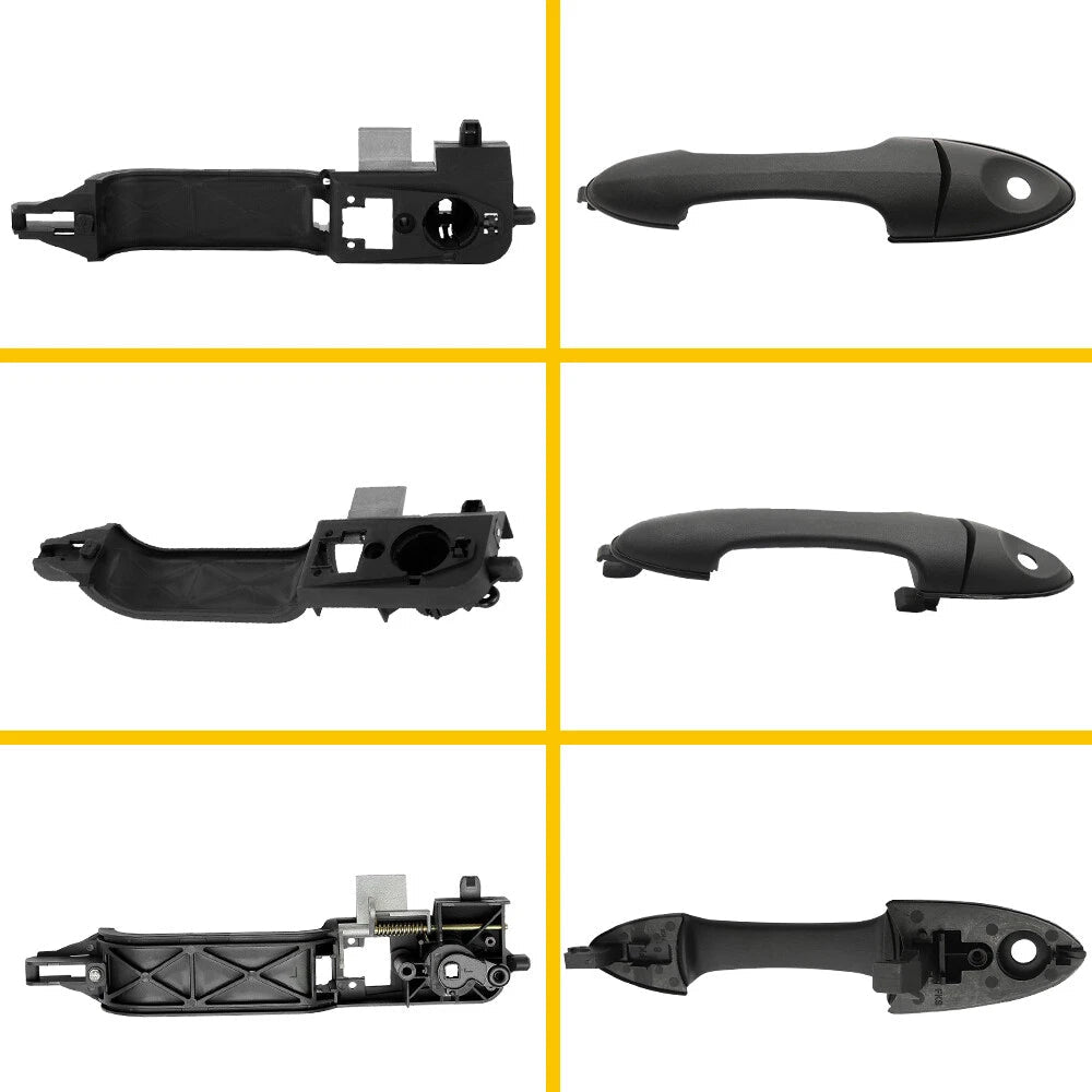 LH Driver Side Exterior Door Handle and Bracket Black for 2000-07 Ford Focus EOA 6B93BC-57