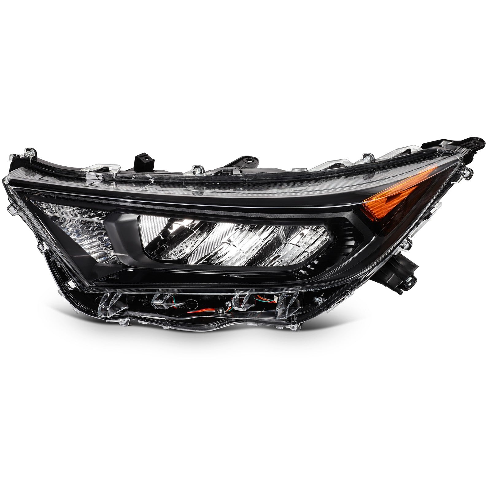 Pair Kit LED Headlights Assembly For 2019-2021 Toyota RAV4 2.5L Black Amber 6B93BC-57
