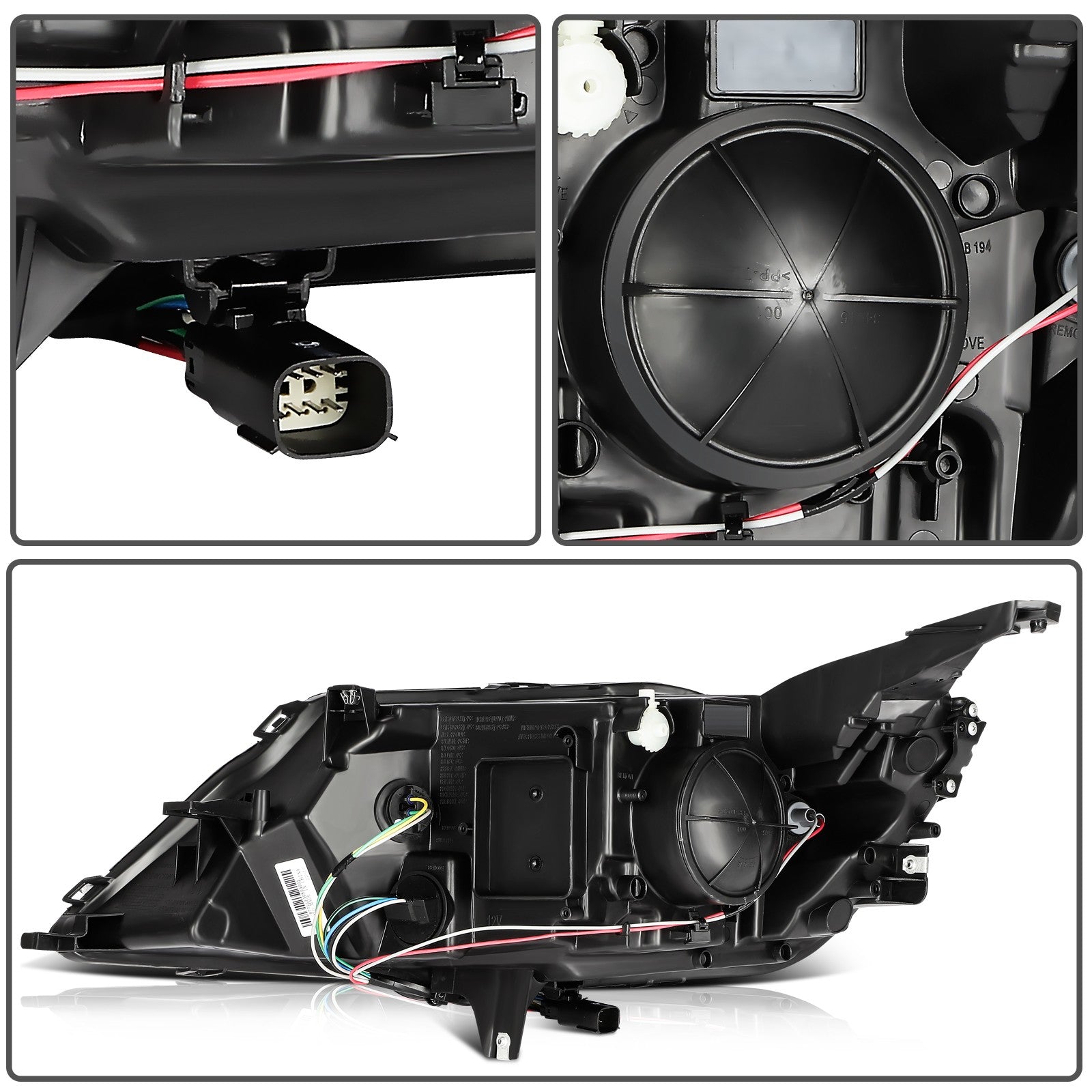 Pair Kit Halogen Headlights Assembly For 2014-2020 Chevrolet Impala Black Amber 6B93BC-57