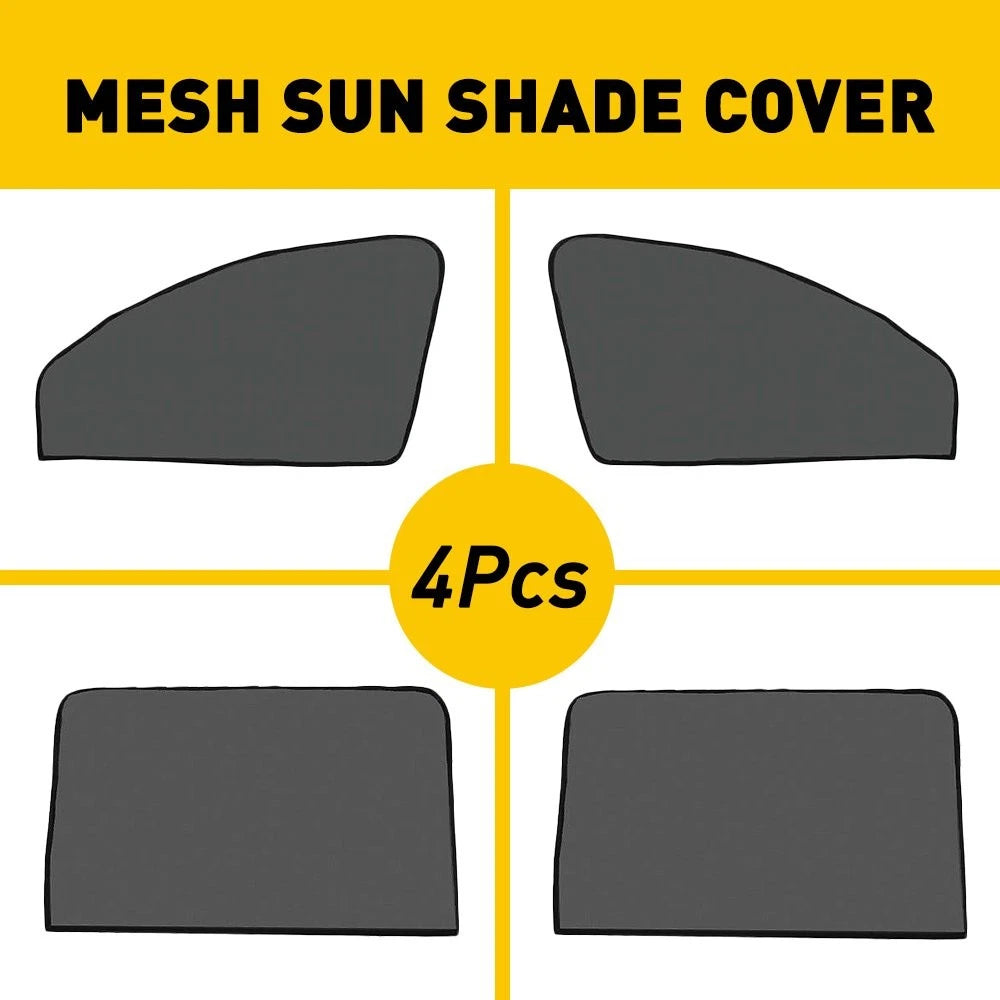 4X Car Front Window Rear Mesh Screen Sun Shade Cover Windshield Sunshade Visor 6B93BC-57