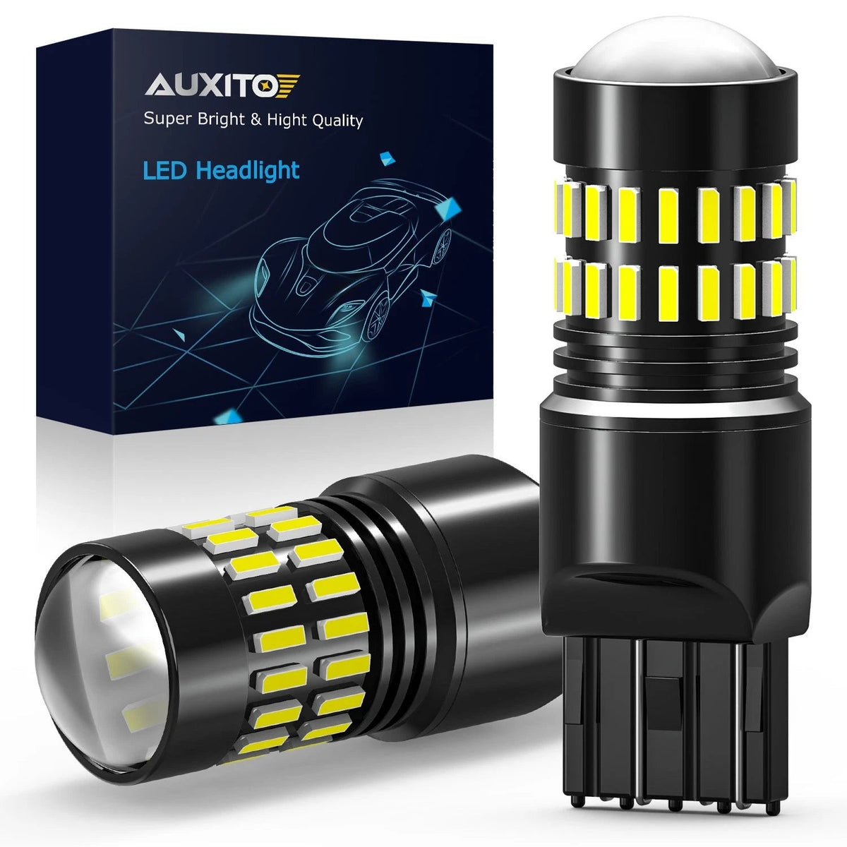 AUXITO 7443 7440 LED Reverse Backup Light White 6000K for DRL Parking Tail Bulbs AUXITO