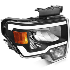 ECCPP LED Headlights Assembly For Ford F-150 F150 2009-2014 Pair Kit Black Amber 6B93BC-57