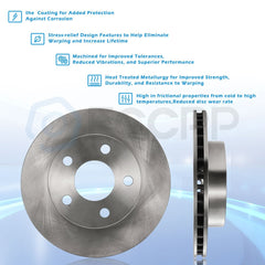 2 Rear Brake Rotors For Chevy Tahoe Astro GMC Safari Yukon XL 6B93BC-57