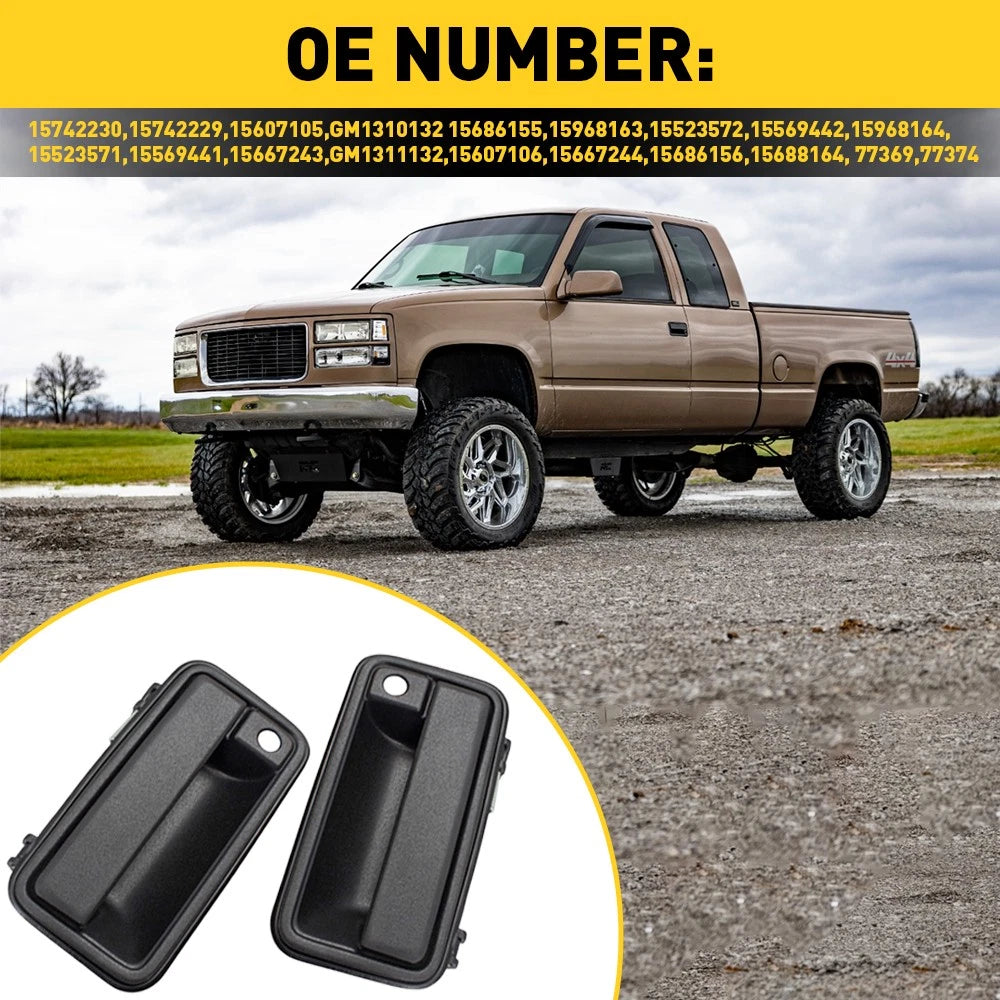 Exterior Door Handle For 88-99 Chevrolet K1500 C1500 Set of 2 Front US 6B93BC-57