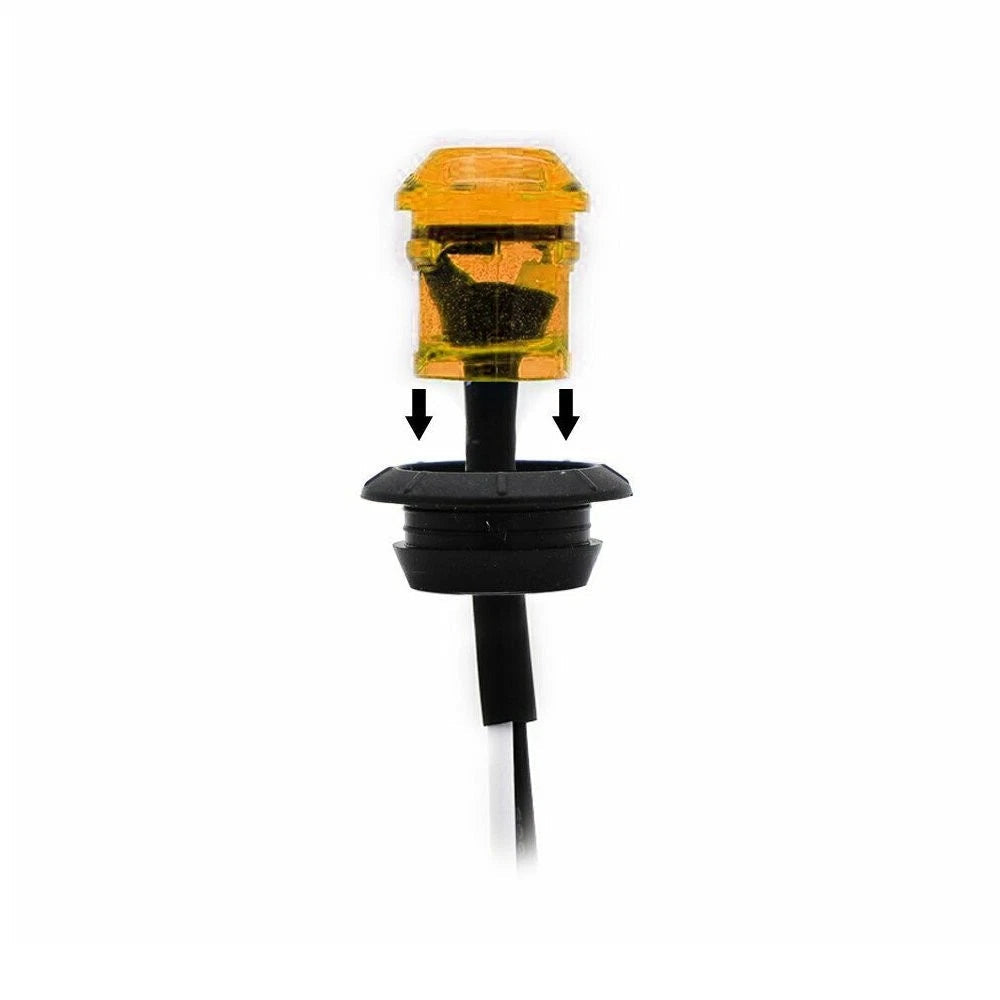 10X 3/4" Round LED Side Marker Bullet Light For Truck Trailer Amber 12V EOA 6B93BC-57