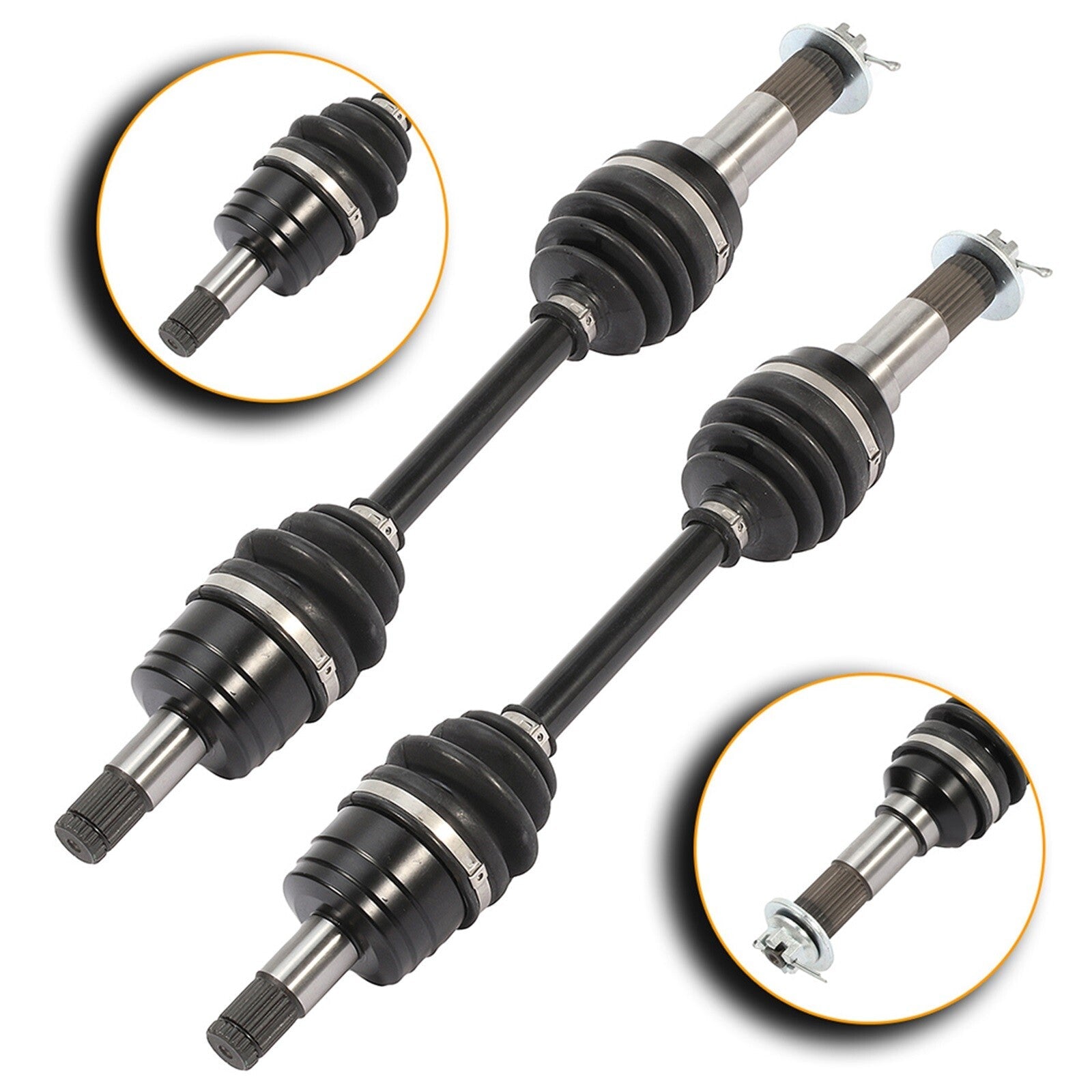 2Pcs Front CV Axles For Yamaha Kodiak 400 Grizzly 350 400 Wolverine 450 6B93BC-57