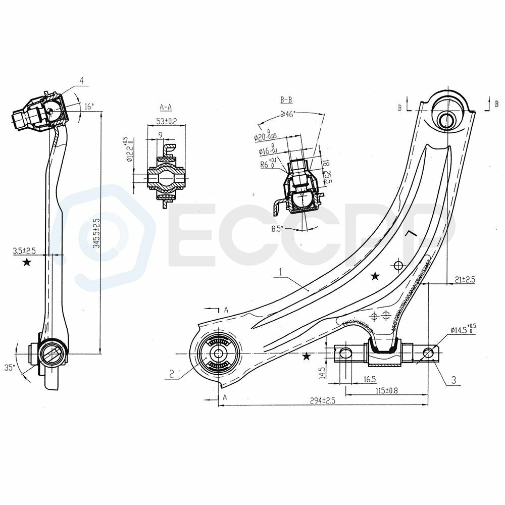 Front (2) Control Arm (2) Tie Rod Suspension For 2008-11 2012 2013 Nissan Rogue 6B93BC-57