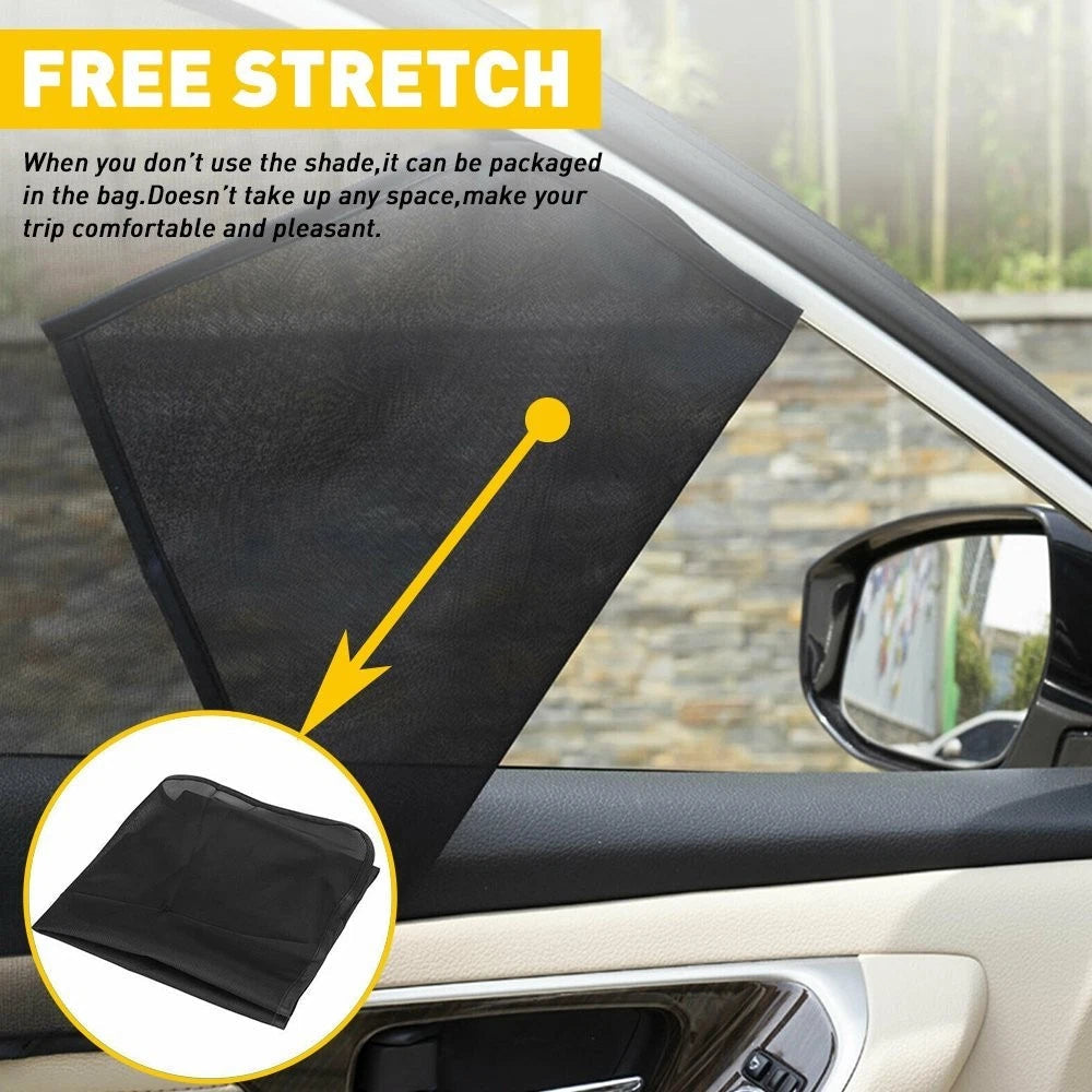 4X Car Front Window Rear Mesh Screen Sun Shade Cover Windshield Sunshade Visor 6B93BC-57