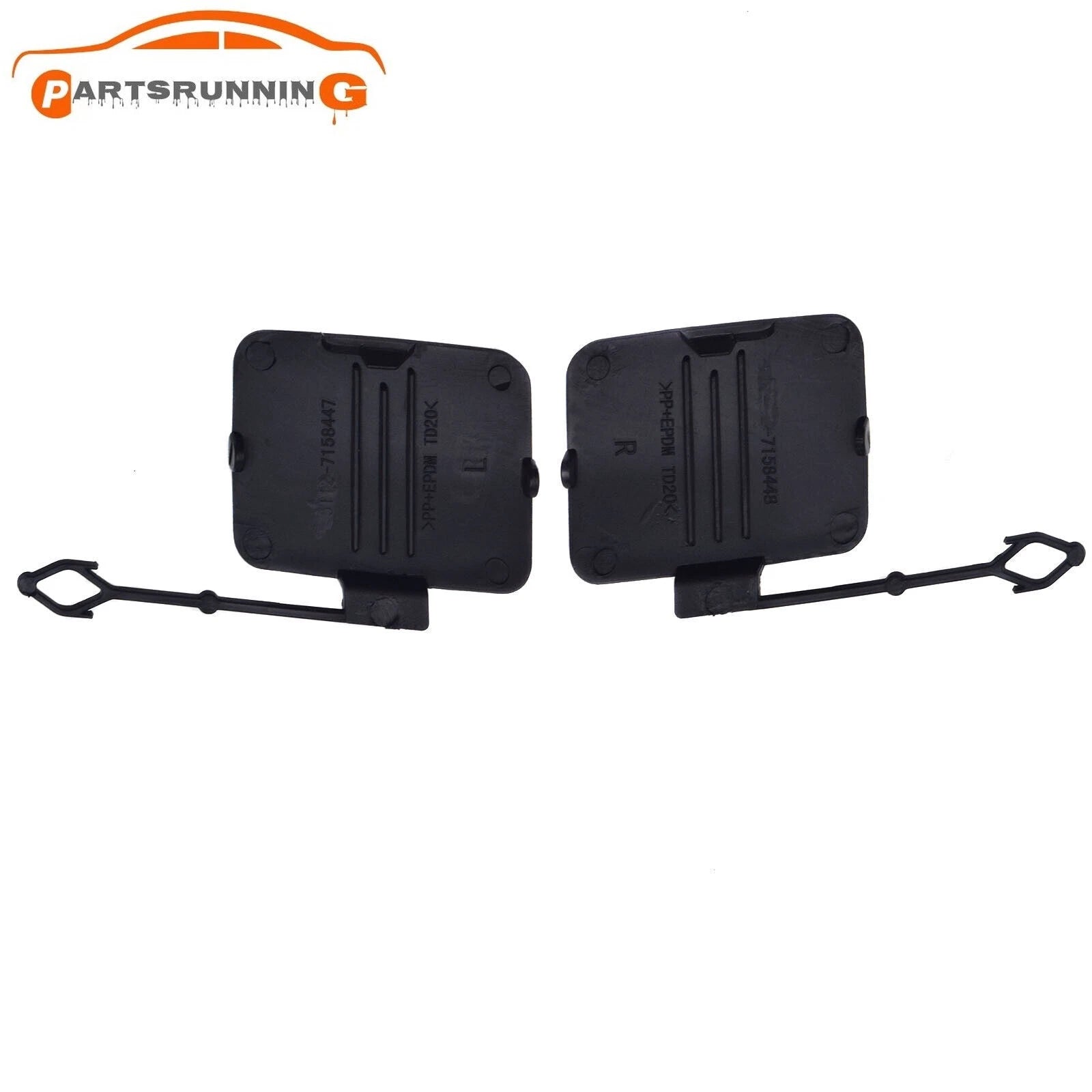 Driver + Passenger LF RH Set Hand Rear Bumper Tow Hook Cover Cap for BMW X5 E70 6B93BC-57