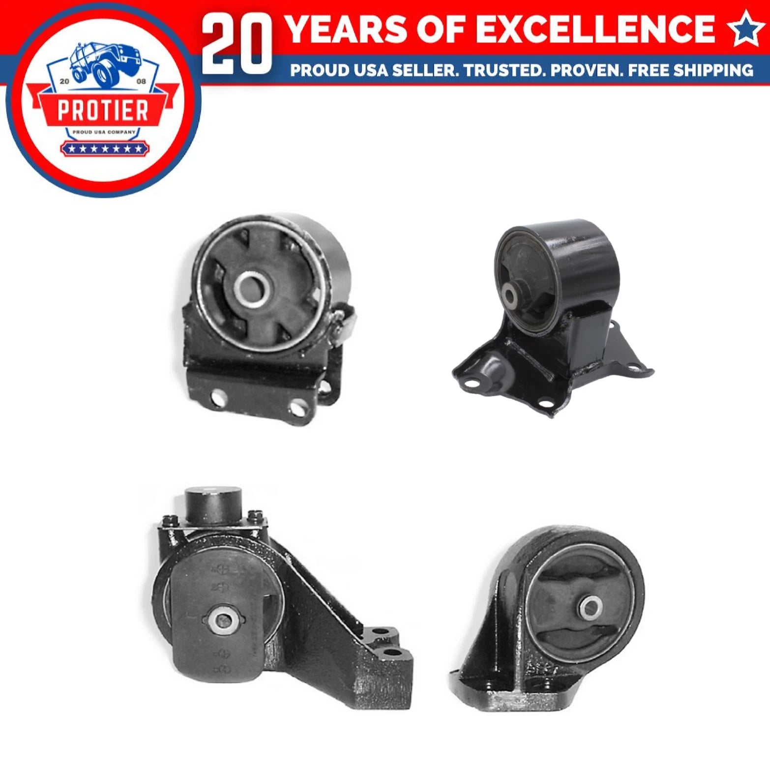 Fits 2002-2005 Hyundai Sonata 2.7L AUTO Engine Motor & Trans Mount Set 4pc : 6B93BC-57