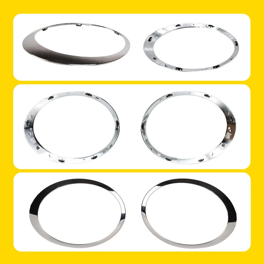 For Mini Cooper R55 R56 2007-2015 R&L Chrome Headlight Trim Ring Bezel Cover EA 6B93BC-57