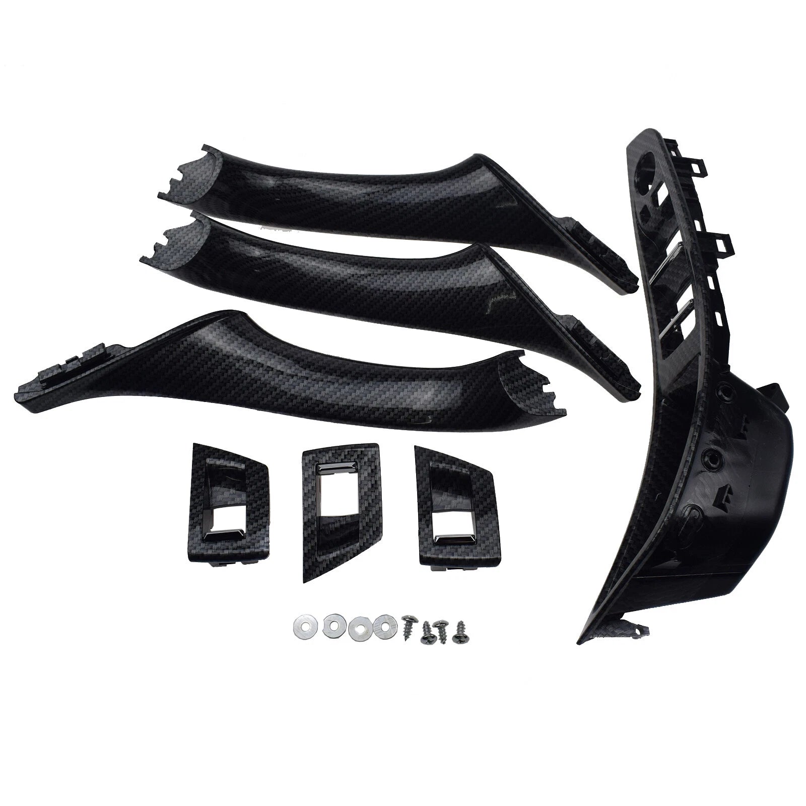 Inside Door Panel Handle Pull Trim Cover Set for BMW 5 Series F10 F18 2010-2016 6B93BC-57