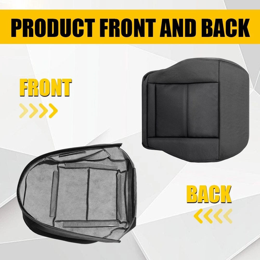For Mercedes-Benz 2010-2014 E350 E550 Black Driver Bottom Leather Seat Cover EOA 6B93BC-57