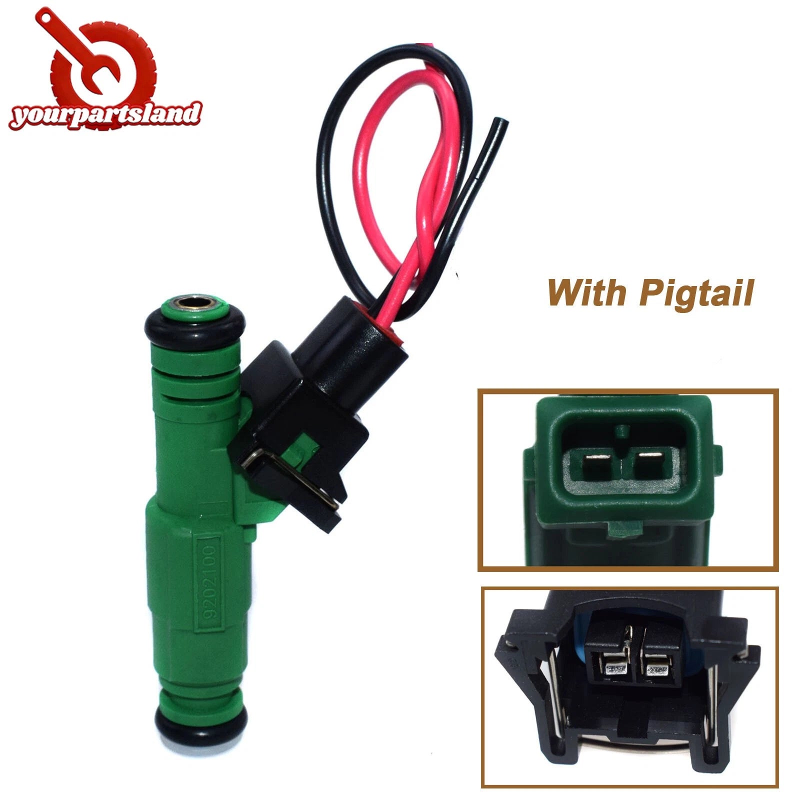 Fuel Injector w/ Pigtail 42Lb/hr 440CC for BMW Chevy Ford Dodge Audi 0280155968 6B93BC-57