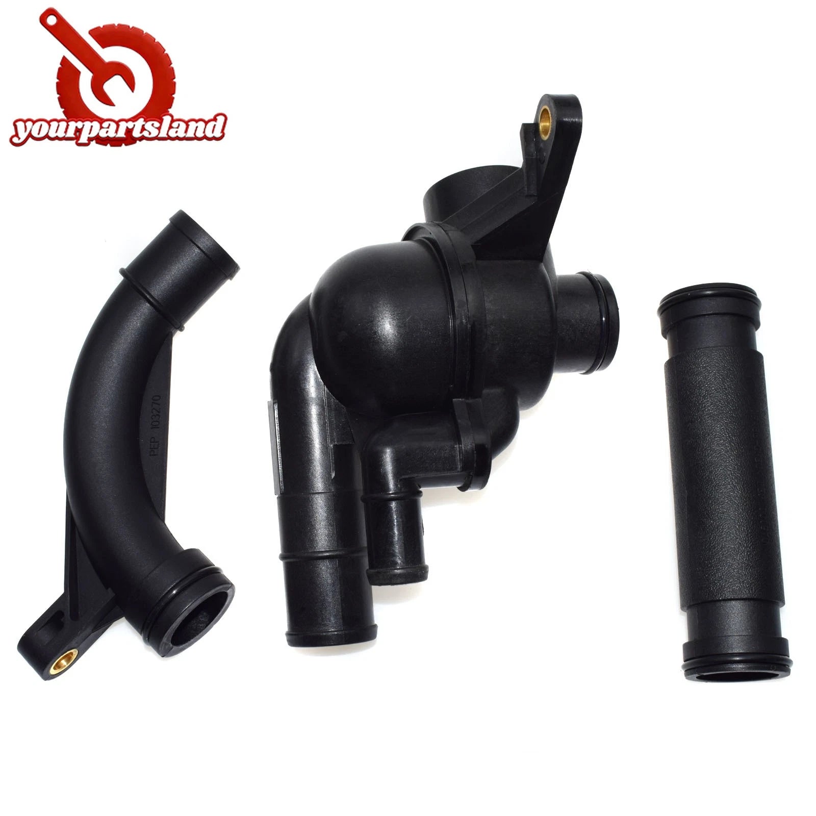 For 2002-2005 Land Rover Freelander Engine Coolant Thermostat Pipe Elbow Kit 6B93BC-57