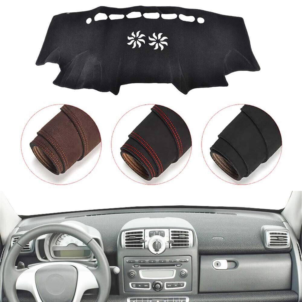 Console Dashboard Suede Mat Protector Sunshield Cover Fit For Smart Fortwo W451