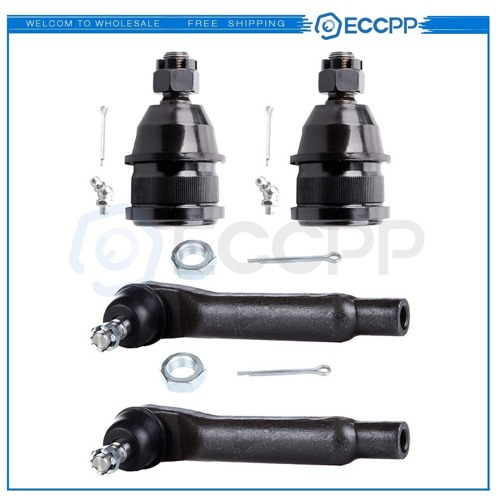 4pc Front Ball Joint Tie Rod End Kit For Ford Thunderbird & Mercury Cougar