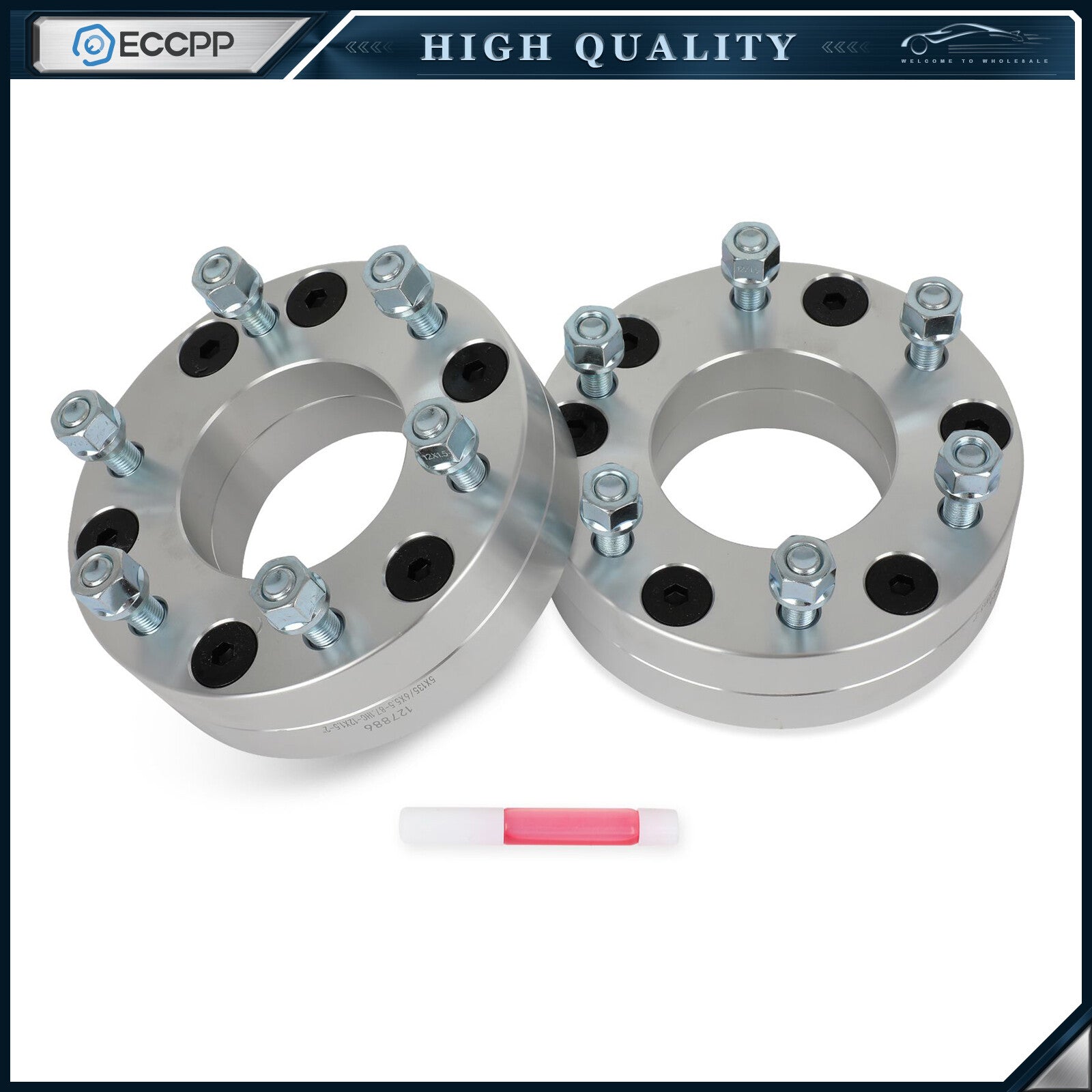 2 Pcs 2" Conversion 5x135 to 6x5.5 Wheel Adapters For Ford F-150 5 Lug to 6 Lug 6B93BC-57