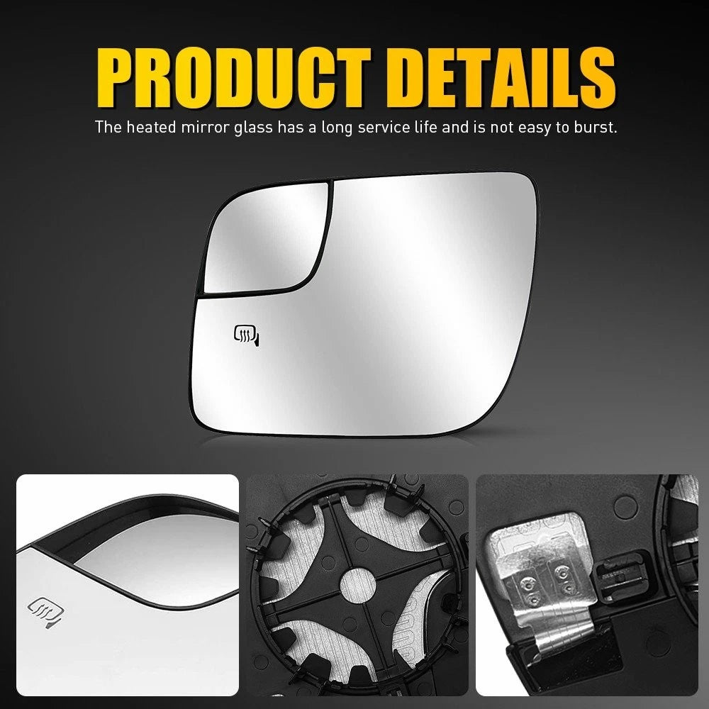 For 2011-2019 Explorer Ford Rear View Mirror Glass Left Driver Side With Heated 6B93BC-57