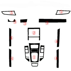 Interior Center Console Carbon Fiber Molding Sticker Decals For Porsche Cayenne