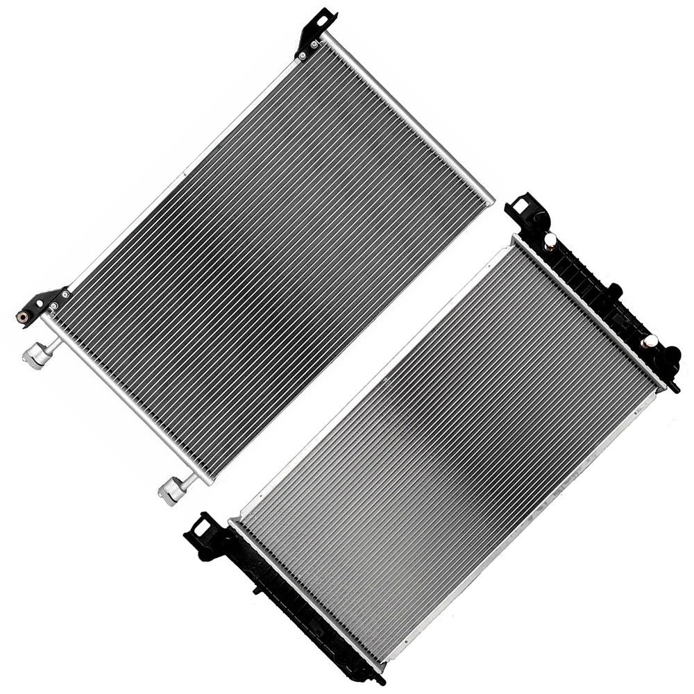 Aluminum Radiator & Condenser Cooling Kit For 2002-2006 Chevrolet Avalanche 1500 6B93BC-57