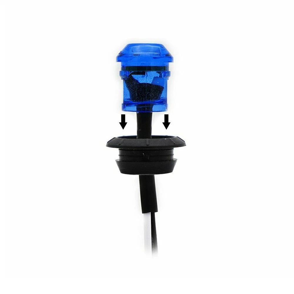 10X Blue 3/4"Round LED Bullet Clearance Side Marker Lights For Truck Trailer RV 6B93BC-57
