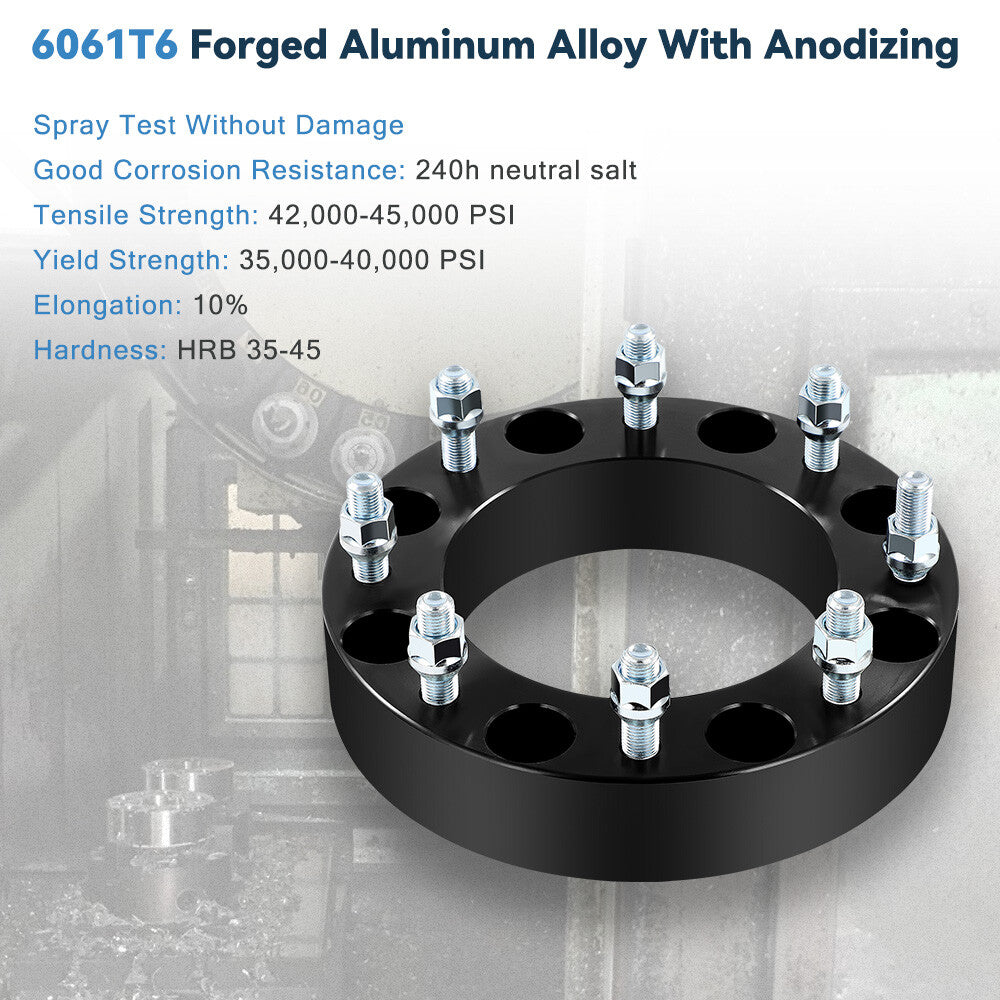 4 Pcs 2" 8x210 Wheel Spacers For 2011-2024 Chevrolet Silverado 3500 HD DRW Only 6B93BC-57