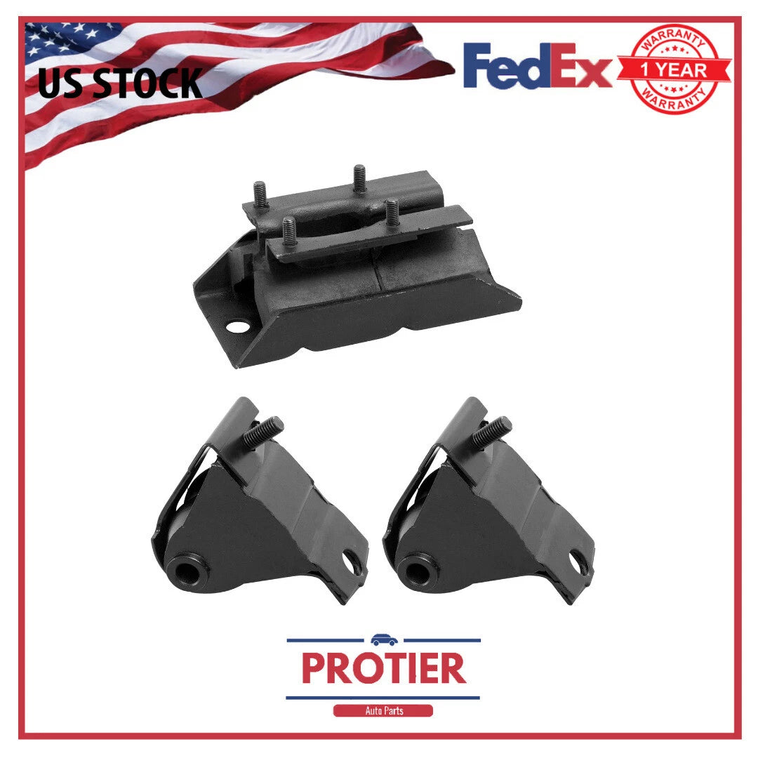 Engine & Trans Mount Set 3PCS for Jeep Sport Utility Grand Cherokee Comanche L6 6B93BC-57