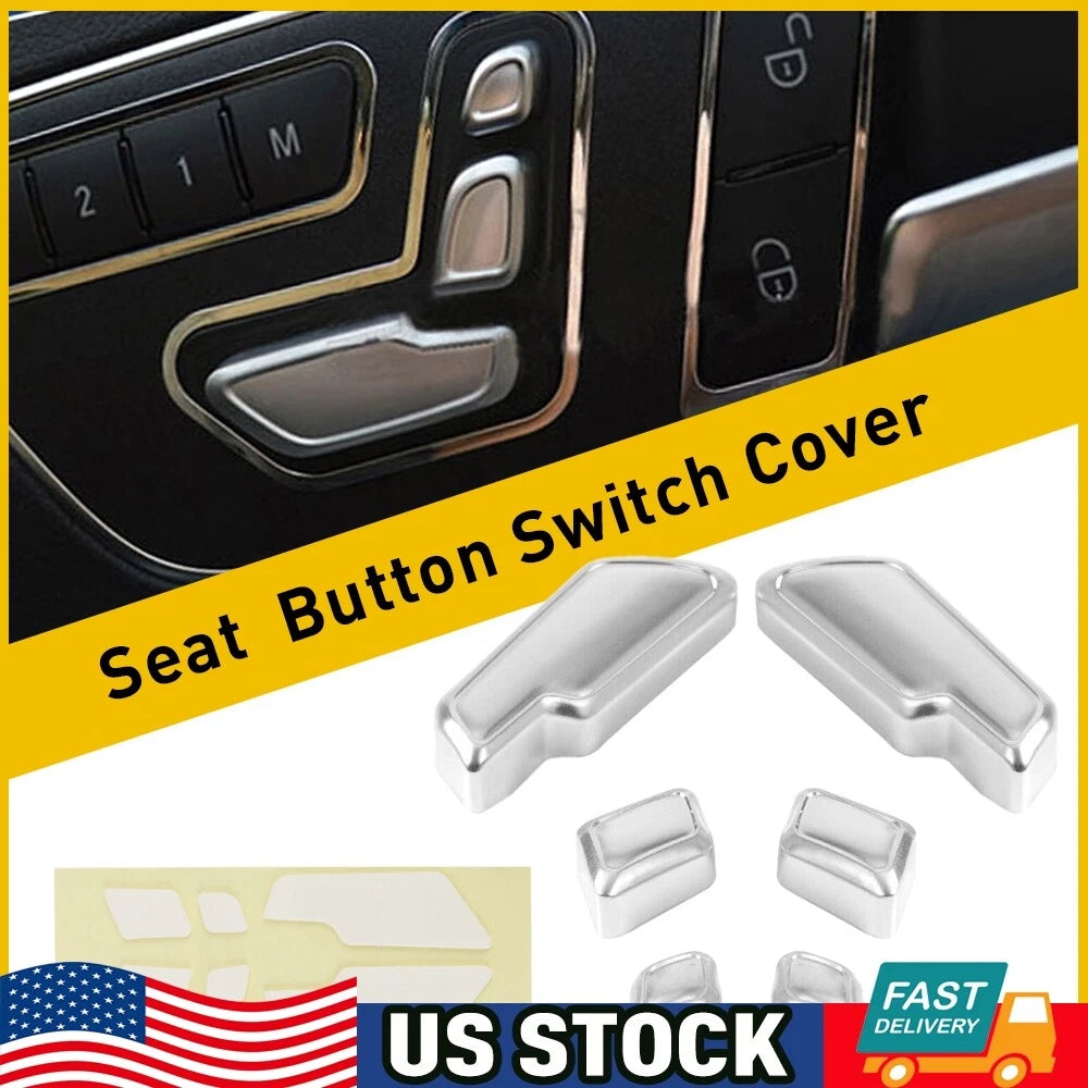 Silver Door Seat Adjust Button Switch Cover Trim for Mercedes-Benz E Class W212 6B93BC-57