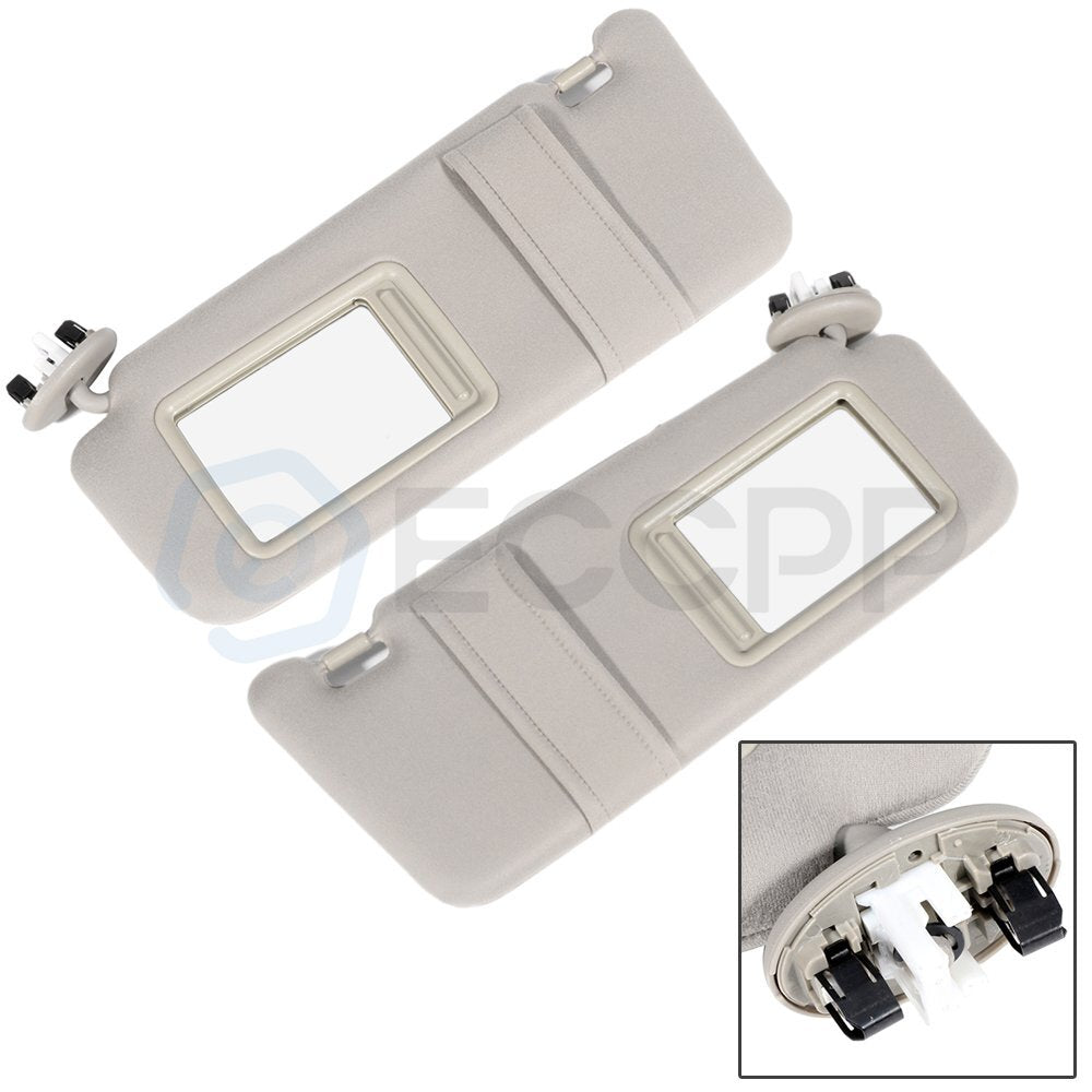 Sun Visor Beige For Toyota Camry 2006-2008 Pair Left & Right Side W/ Sunroof KOEEP