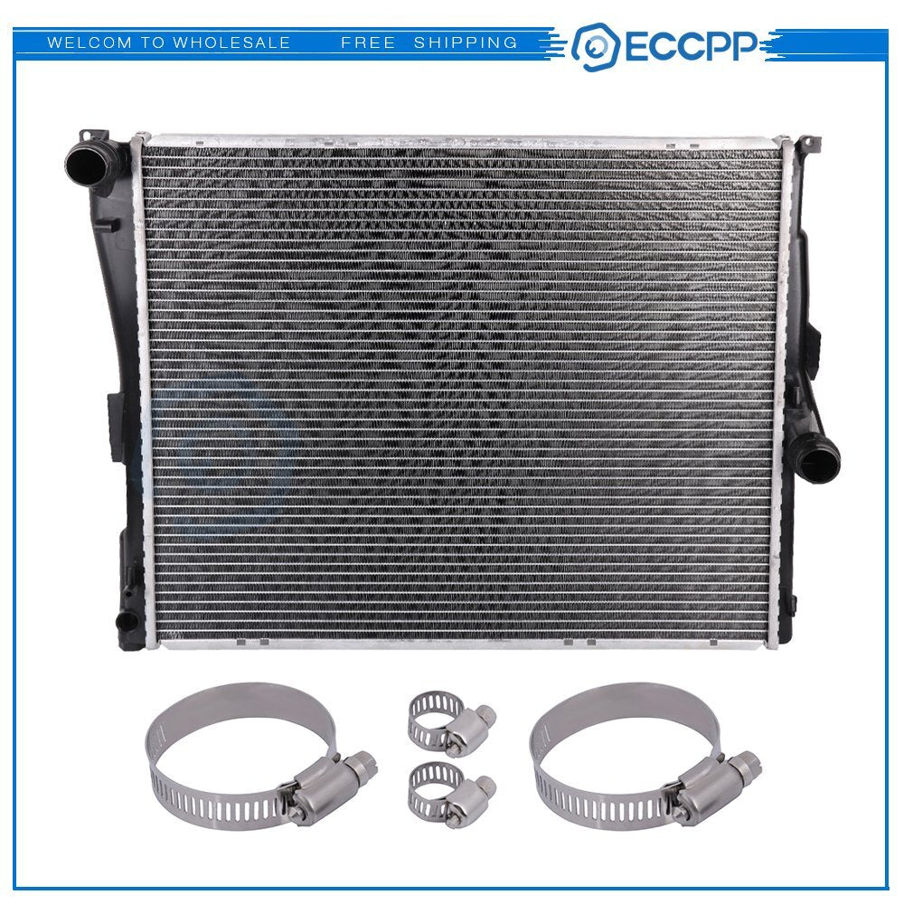 Radiator For 2004-2006 BMW X3 with Universal Oil Hose Clamps Kit CU2771 KOEEP