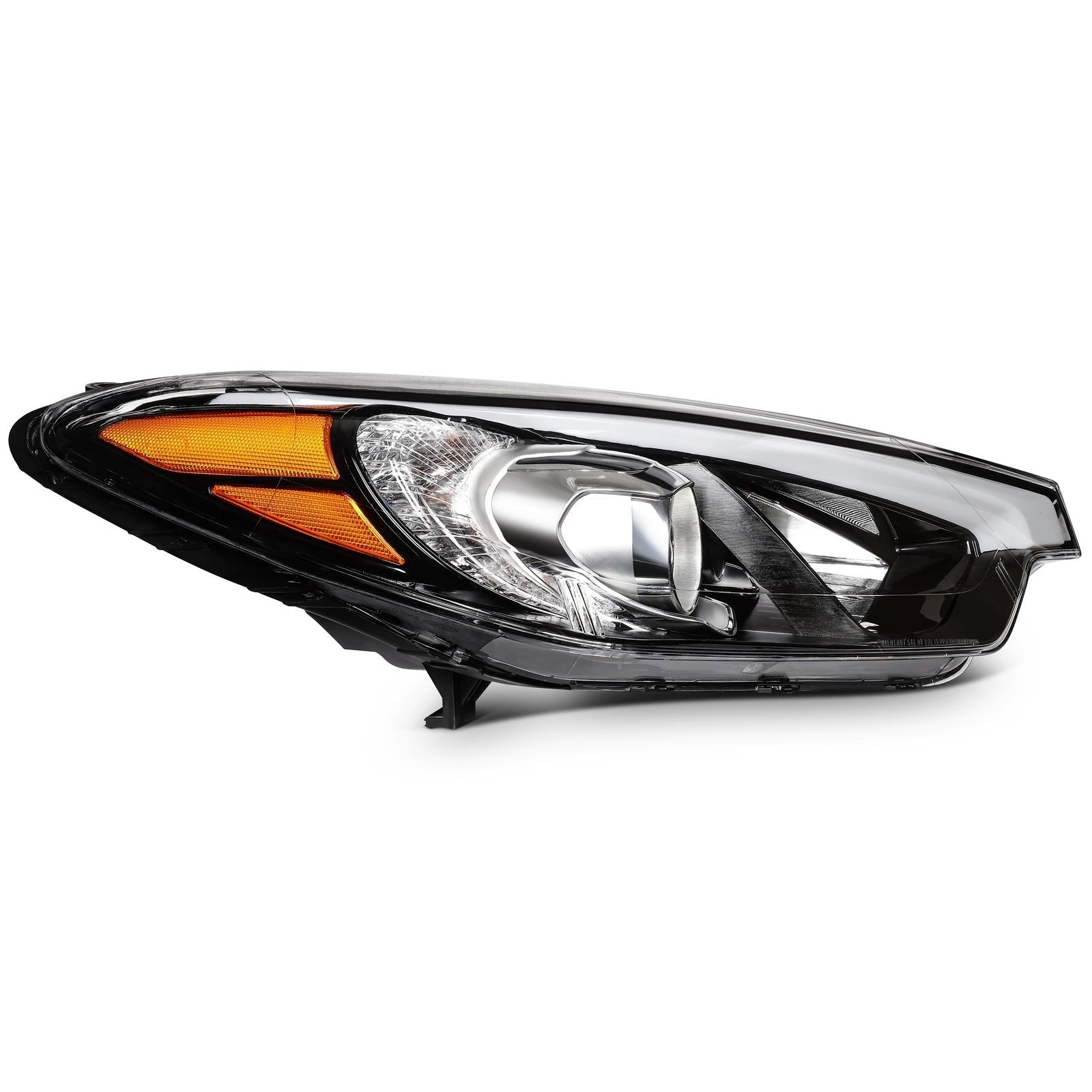 Pair Kit LED Black Headlights Assembly For 2014-2016 Kia Forte Black Amber KOEEP