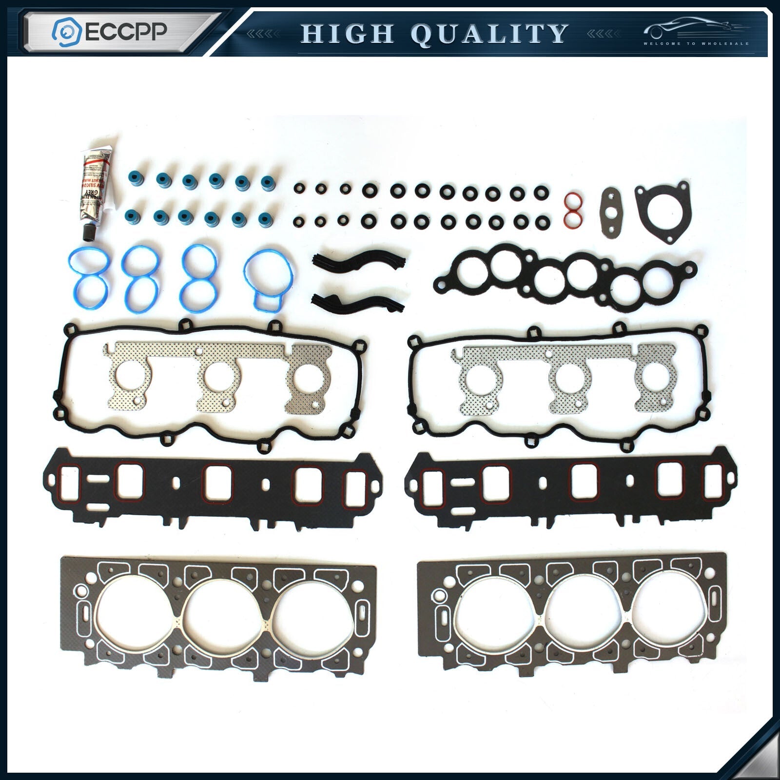 ECCPP Head Gasket Set For 2001-2007 Ford Taurus Mercury Sable 3.0L OHV 12V VIN U 6B93BC-57