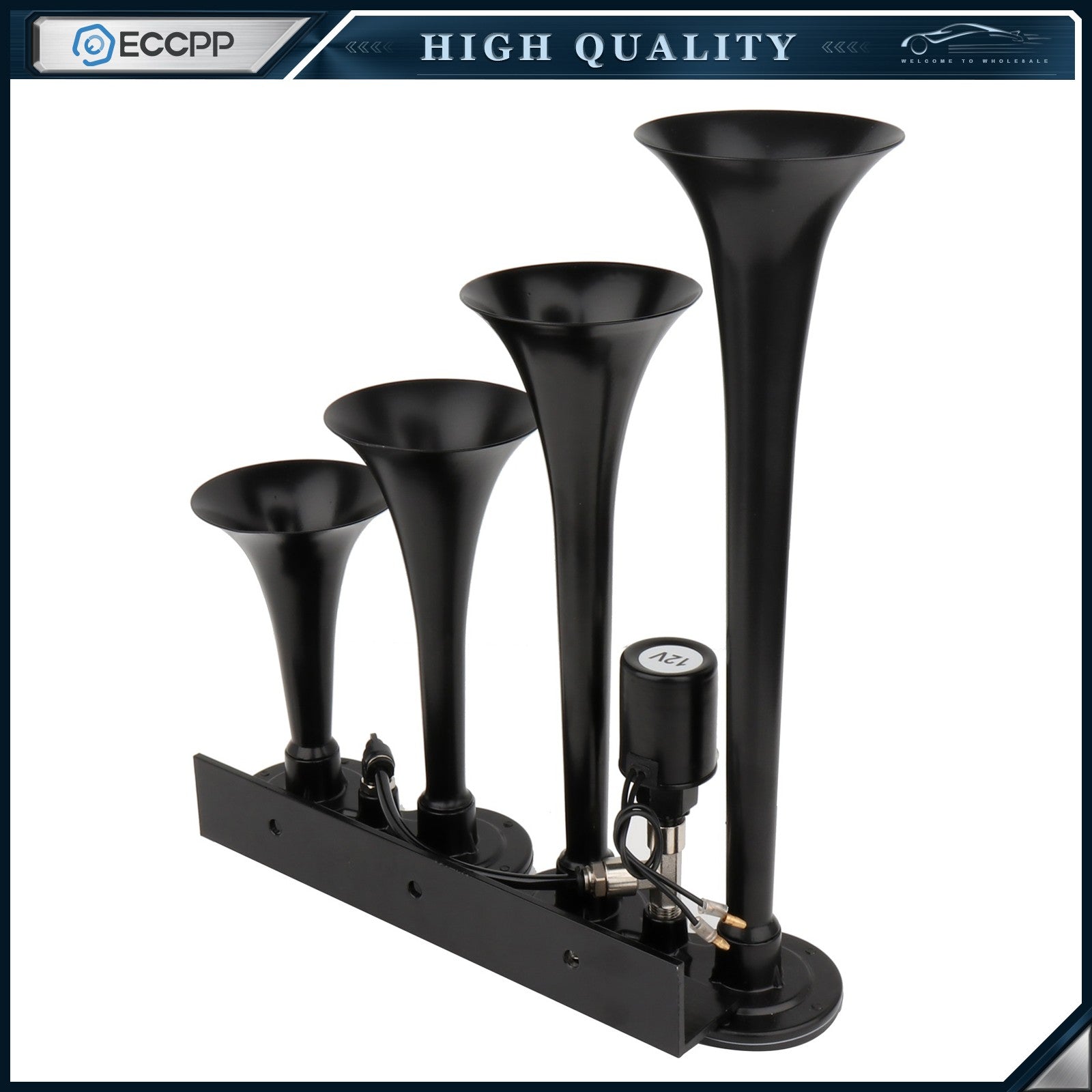 150psi 0.8G Air Horn Include 4 Trumpet Train Sound & Compressor Full System Kit 6B93BC-57