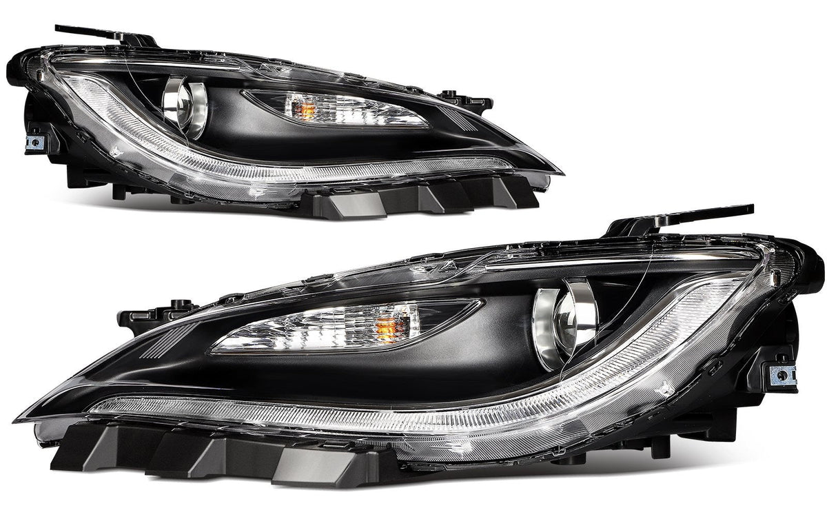 ECCPP LED Headlights Assembly For Chrysler 200 2.4L 3.6L 2015-2017 Pair Black 6B93BC-57