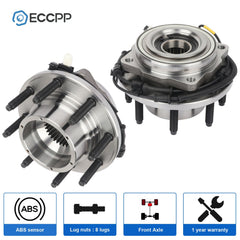 2P Wheel Hub Bearings Front 4WD For Ford F250 F350 Super Duty 2011-2016 SRW Only 6B93BC-57