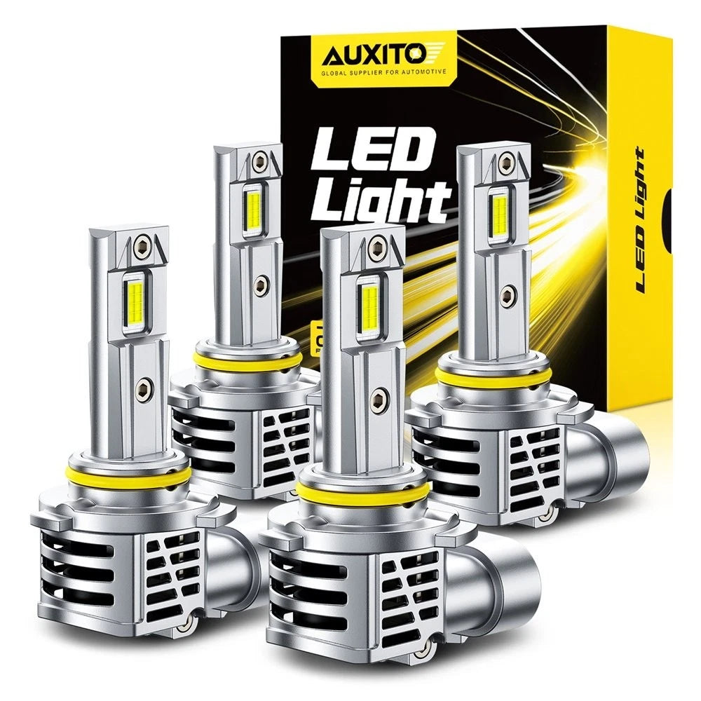 AUXITO Combo 4 9005 9006 LED Headlight Kit Bulbs High Low Beam White 60000LM M6S AUXITO