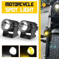 Motorcycle Auxiliary LED Light Driving Spotlights White/Amber Fog Light Truck EA 6B93BC-57