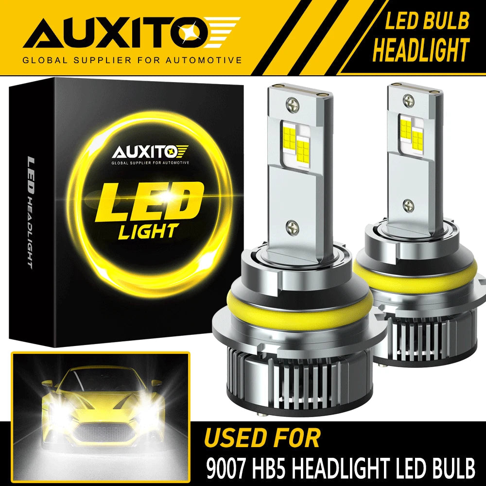 AUXITO 9007 LED Headlight Bulbs Kit 6500K White High Low Beam Light Bulb 24000LM AUXITO