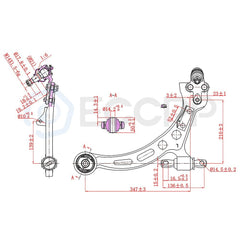 For 1995-96 Toyota Avalon 2pcs Front Lower LH & RH Control Arm Suspension Kit