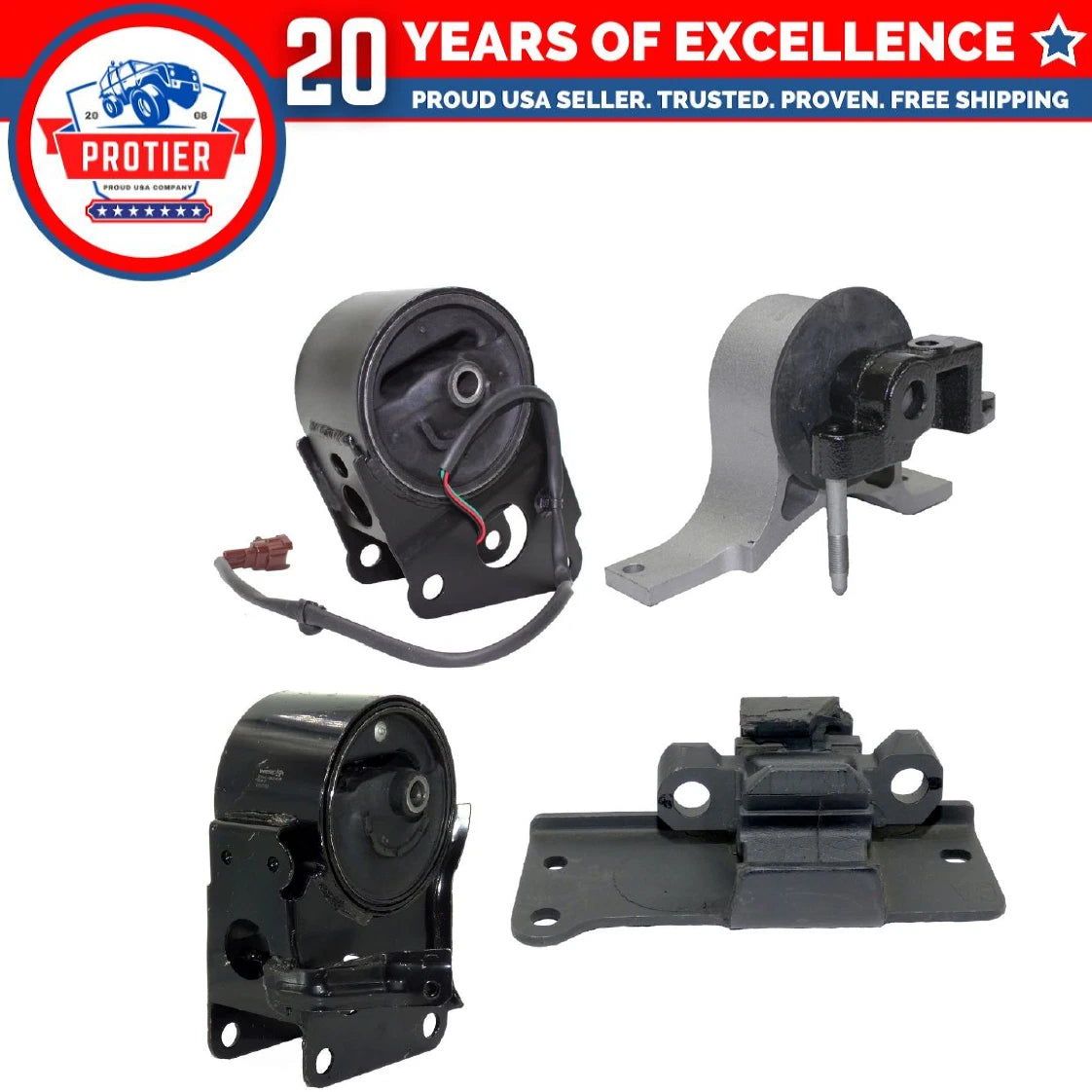 Motor & Trans Mount 4PCS Set for 2003-2007 Nissan Murano 3.5L 2WD w/ Sensor 6B93BC-57