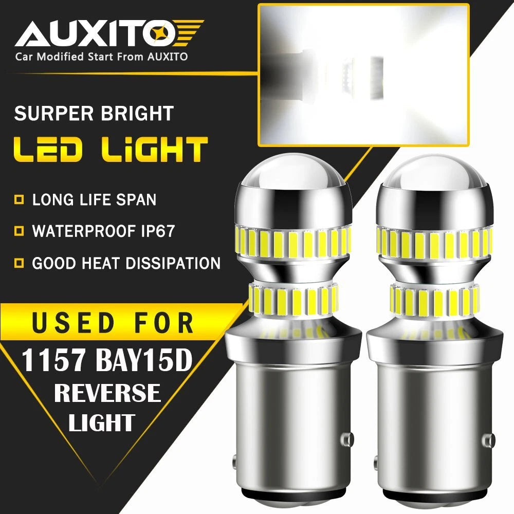 2X 157 2057 2357 LED Turn Signal DRL Parking Light Bulbs 6000K Xenon White 54H 6B93BC-57