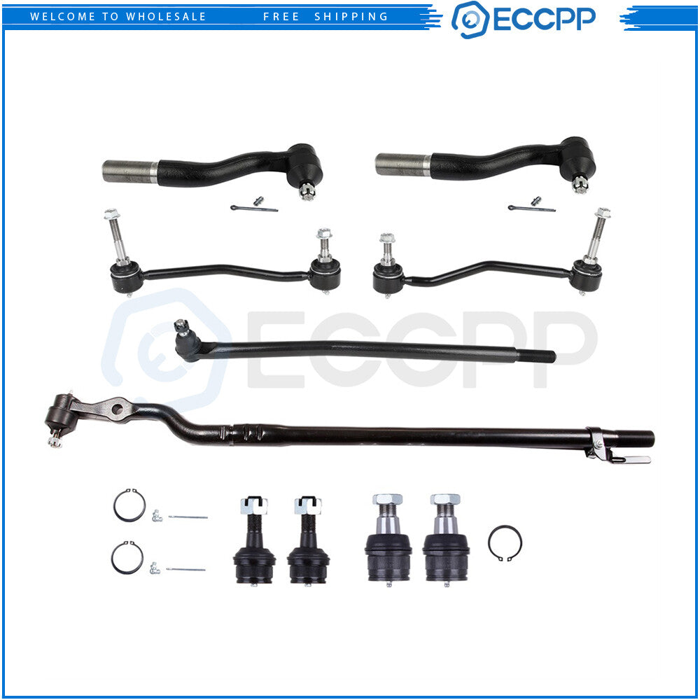 Front Ball Joints Steering Sway Bar Tie Rod End For 2000-2005 Ford Excursion 6B93BC-57
