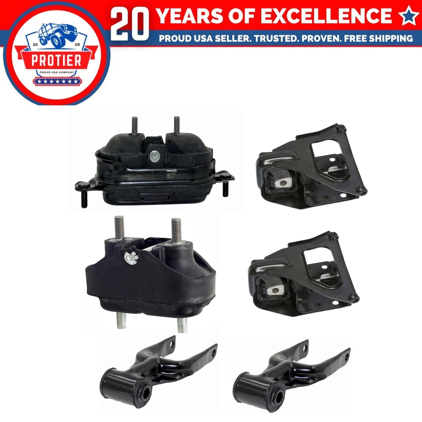Engine Motor & Trans Mount 6PCS Set Fits Chevrolet Impala 3.9L 06-11 6B93BC-57