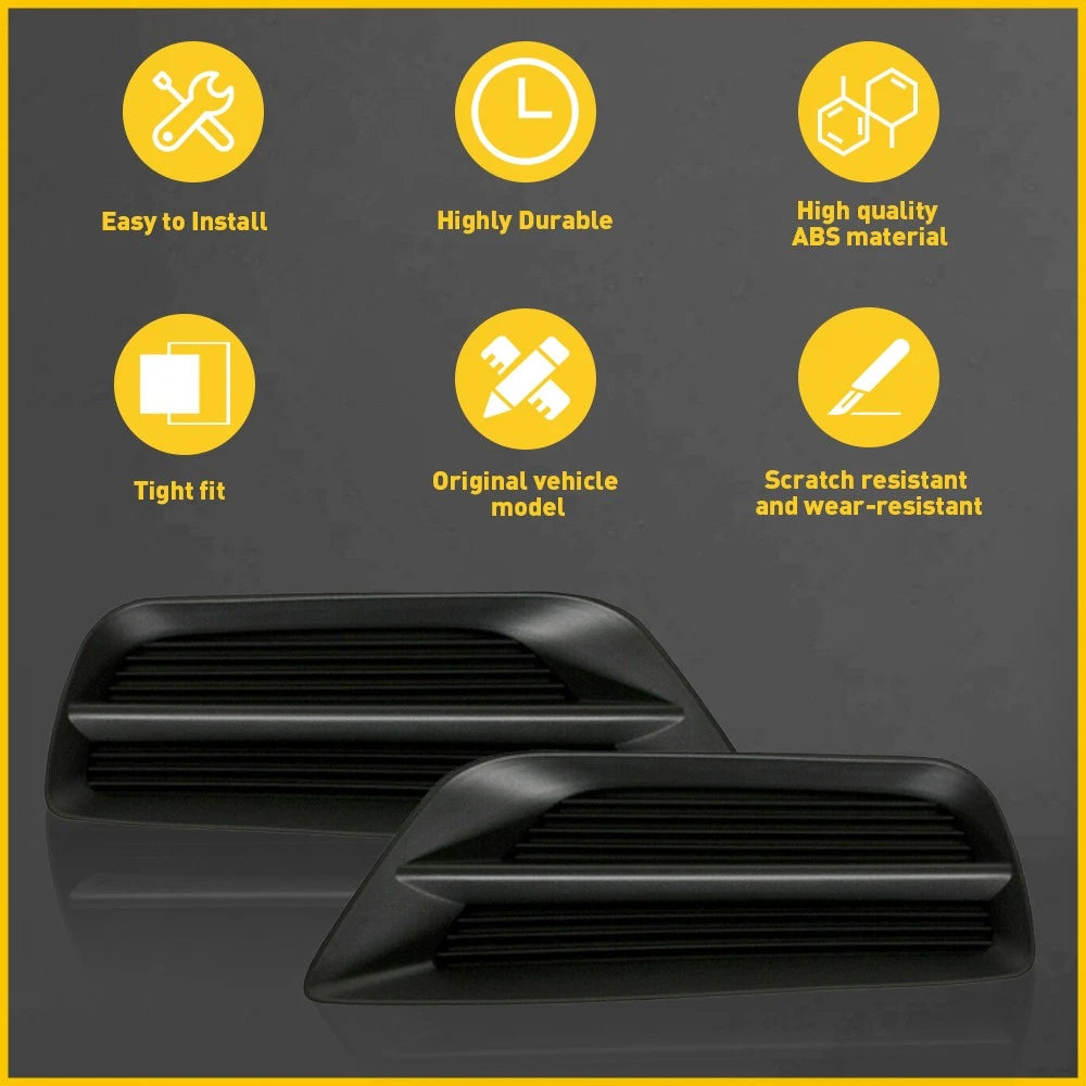 FRONT BUMPER FOG LIGHT LAMP HOLE COVER SET FOR 13-15 HONDA ACCORD SEDAN 4 DR EOA 6B93BC-57