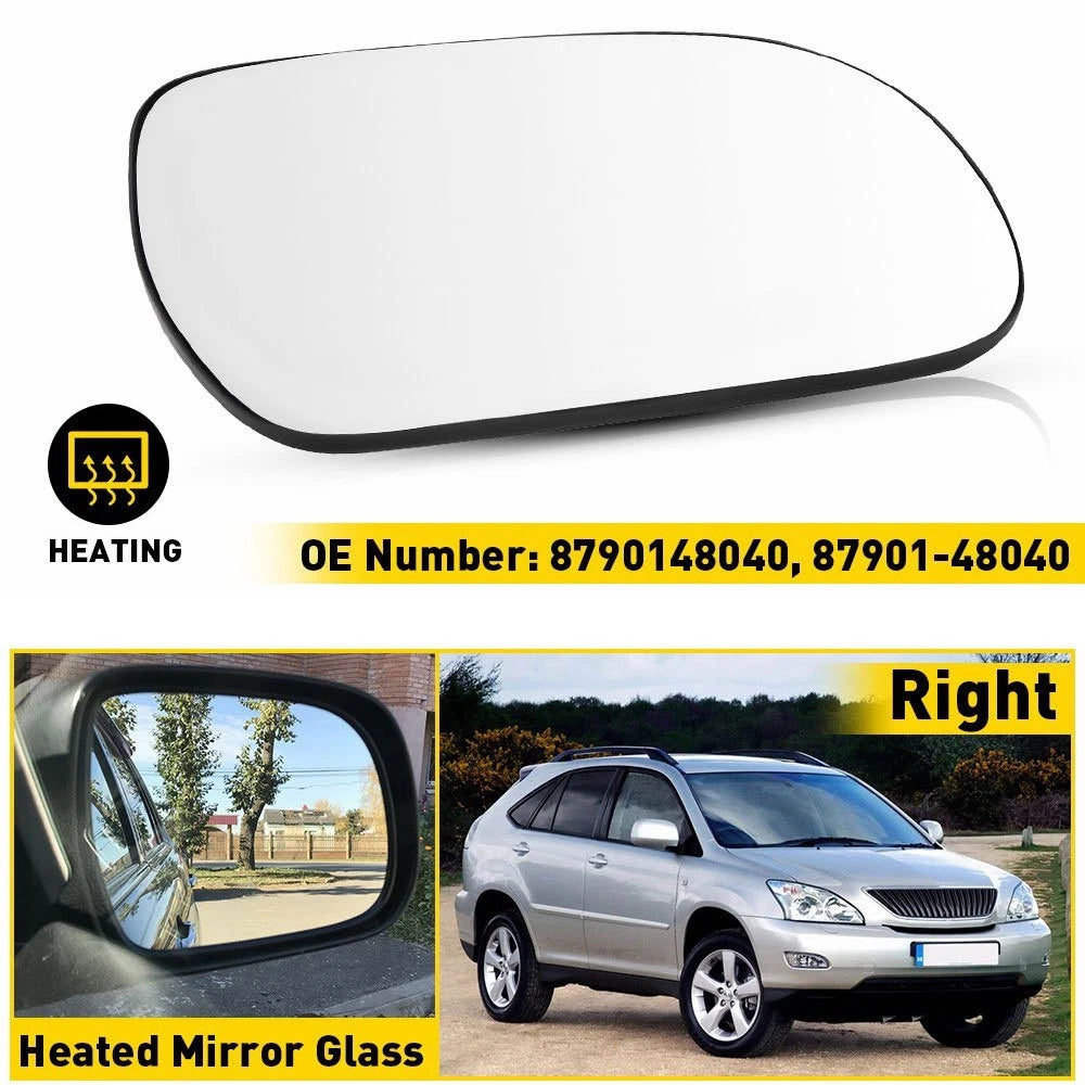 Right Passenger Side Heated Mirror Glass for 04-09 RX300 Lexus RX330 RX350 400H 6B93BC-57