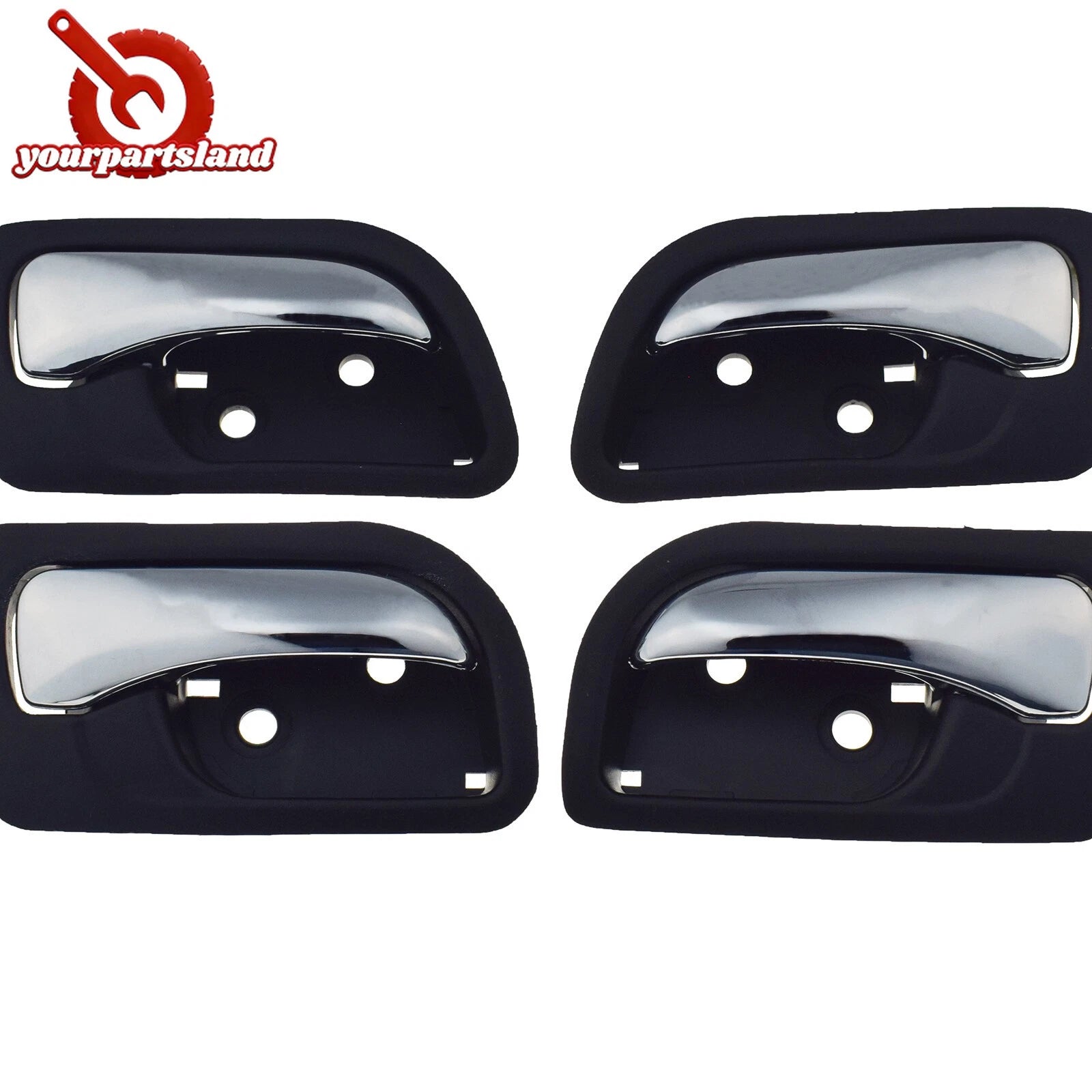 Front Rear Left Right Interior Door Handle Chrome For 03-07 Honda Accord 4-Door 6B93BC-57