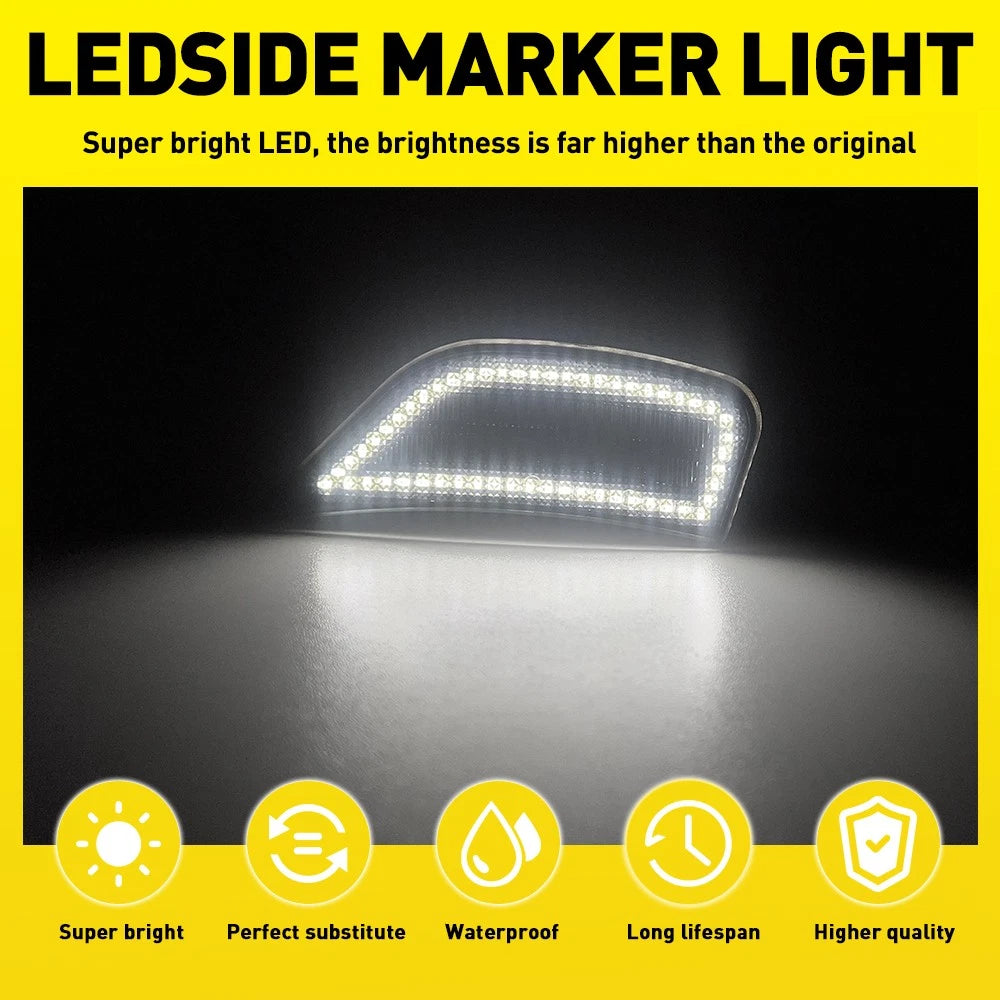 Smoked Side Marker Lamp Light W/ Led Bulb for 2021-2023 Chevy Tahoe (5th Gen) EA 6B93BC-57