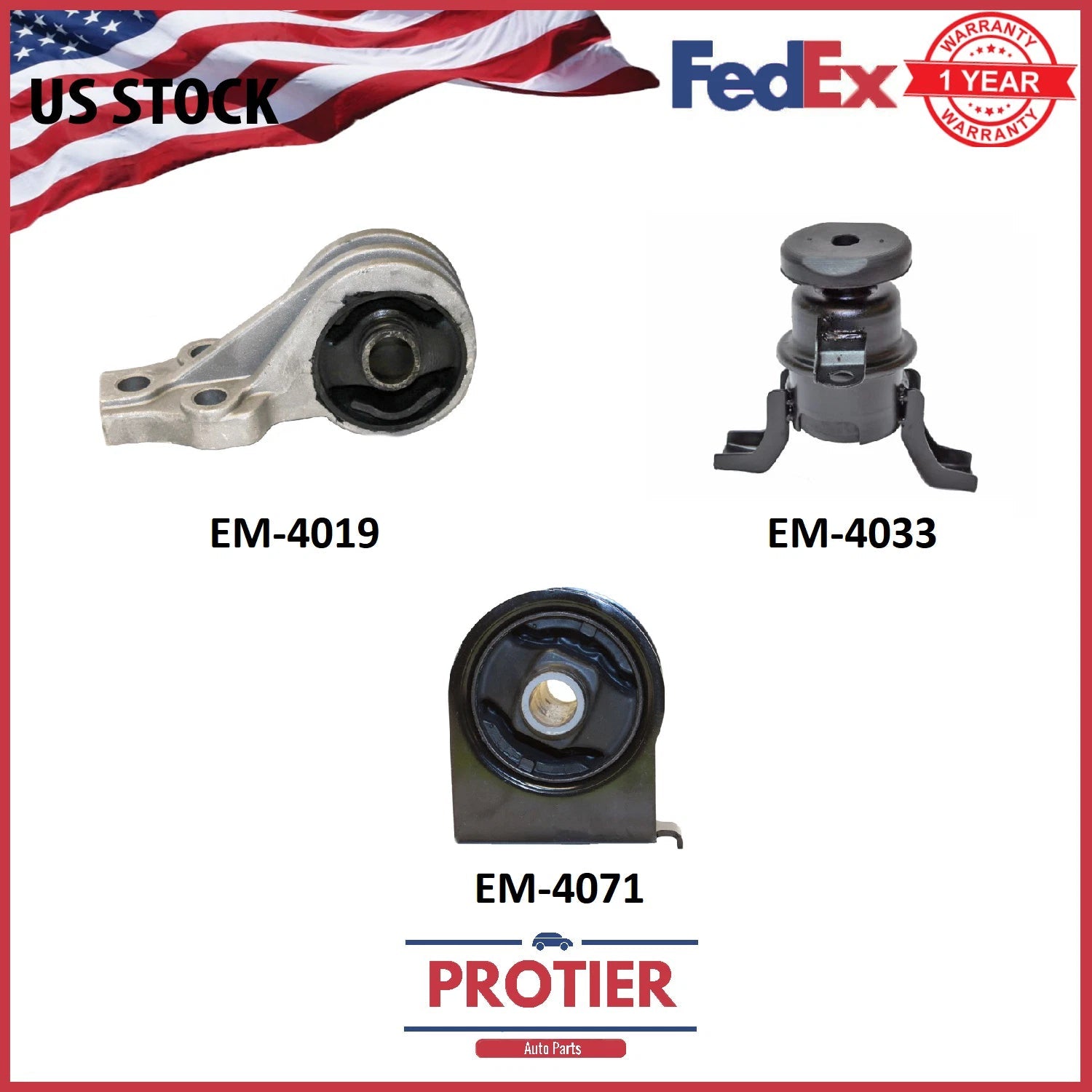 Engine Motor & Trans Mount Set for 2005-2012 Ford Escape 3.0L 6B93BC-57