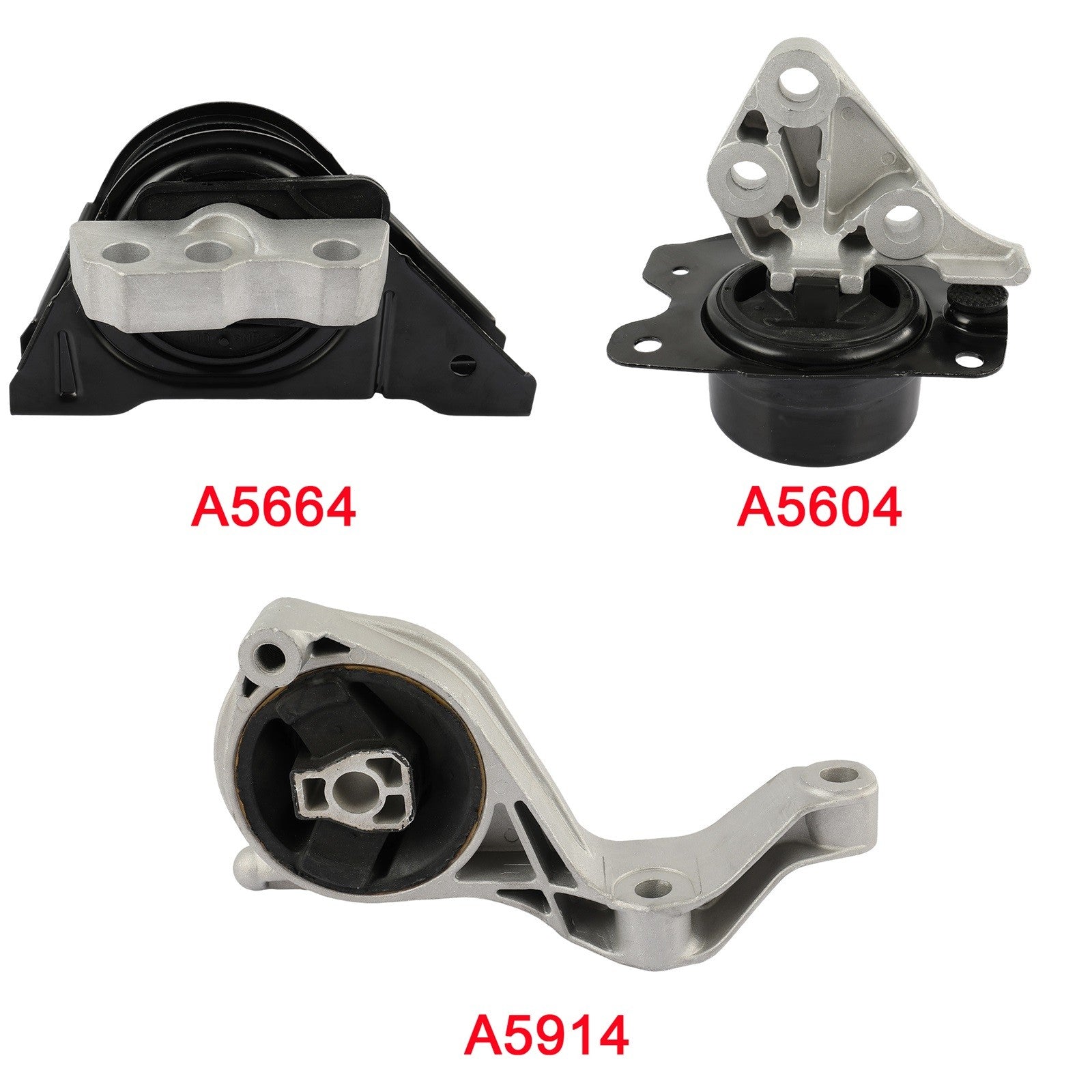 3Pcs Engine Motor Mount & Auto Transmission Mount for Saturn Vue 2009-2010 2.4L 6B93BC-57